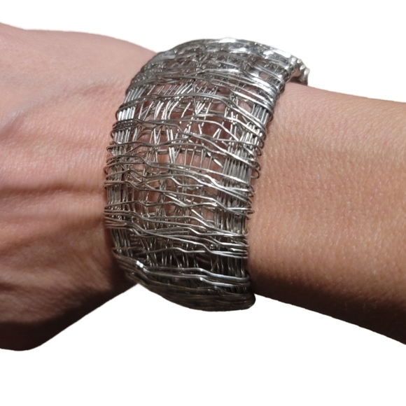 Source Unknown Jewelry - Silver wire cuff bracelet